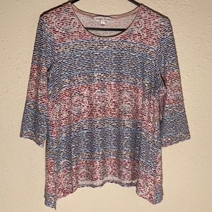 Rebecca Malone Short Sleeve Knot Top Size Large